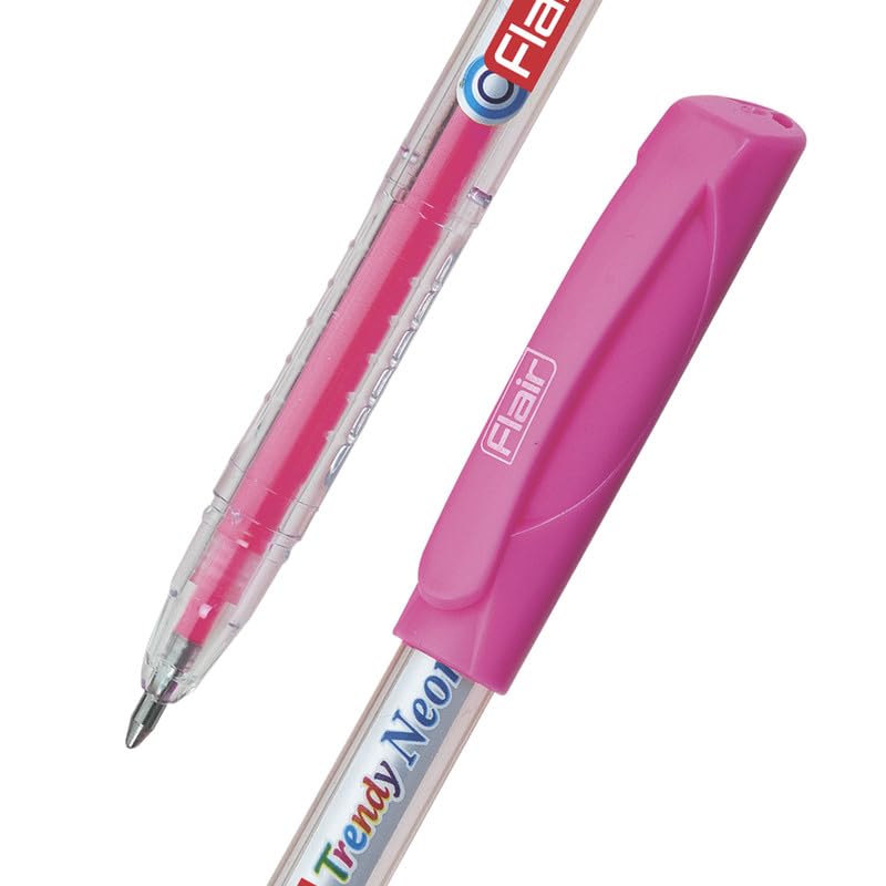 Flair Trendy Neon 10 Pcs Gel Pen, Bilster Pack  Multicolour