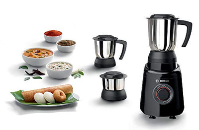 Bosch TrueMixx Black 500 Watt Joy Mixer Grinder, 3 Jars - MGM2133BIN (Indian Plug)