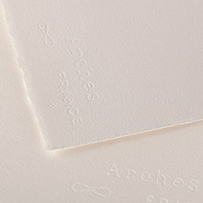 Arches Watercolour 300 GSM Cold Pressed Natural White 56 x 76 cm Paper Sheets, 10 Sheets