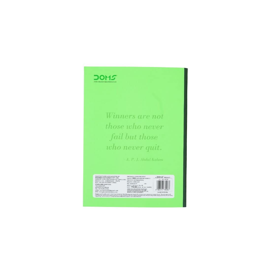 Doms Neon Series Soft Bound Notebook - Unruled