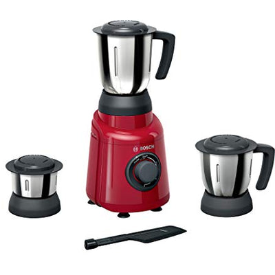 Bosch TrueMixx Joy Mixer Grinder 500 Watt, Red, 3 Jars - MGM2133RIN (Indian Plug)