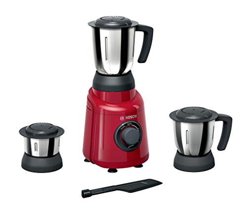 Bosch TrueMixx Joy Mixer Grinder 500 Watt, Red, 3 Jars - MGM2133RIN (Indian Plug)