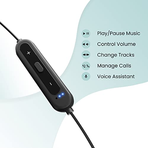 Ambrane Bassband Hyper Wireless Earphones with 27Hrs Playtime,3Hrs Playtime in 10 Mins Charge,Boostedbass Sound,Multifunctional Controls,Voice Assistance,Ipx4 (Black),in-Ear