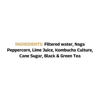 SBOOCH - Indian Sparkling Kombucha Tea | Naga Pepper Flavor |275ml Pack of 6| Gut-Friendly Beverage | Antioxidant-Rich Zero Preservatives | Alcohol-Free Fermented Tea | Vegan & Gluten-Free