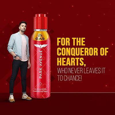 4x Park Avenue Alexander Perfume Body Spray For Men, Pack of 4 (130ml each)