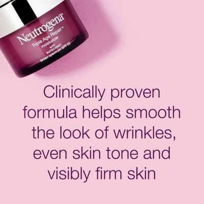 Neutrogena Triple Age Repair Anti Wrinkle Daily Facial Moisturizer With Vitamin C And Spf 25, 48 g