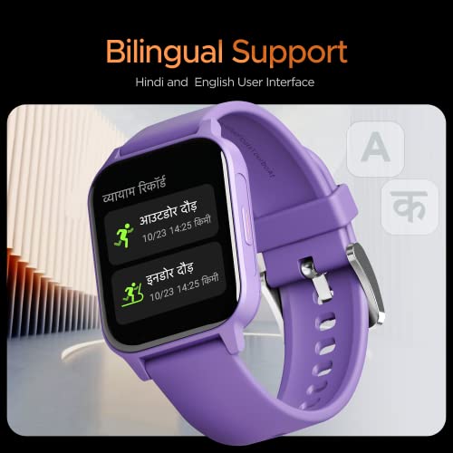 boAt Xtend Call Plus Smart Watch with 1.91" HD Display, Advanced BT Calling, Coins, ENx Tech, HR & SpO2, English & Hindi Languages, Multiple Watch Faces,100+Sports Modes(Deep Purple)