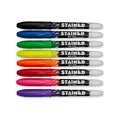 Stained - Sharpi+C10E Brush Tip Fabric Marker, Assorted, 8 Markers