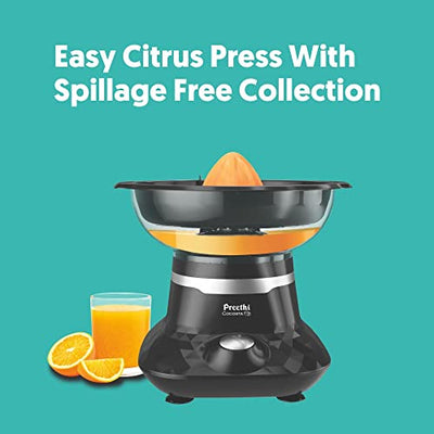 Preethi Cocosta Kp001 Coconut Scraper&Citrus Juicer,100% Safe Dual Protection Scraper With Safety Switch&Silicon Cap,Spillage Free Collection Bowl,100 Watt,2Yr Guarantee,
