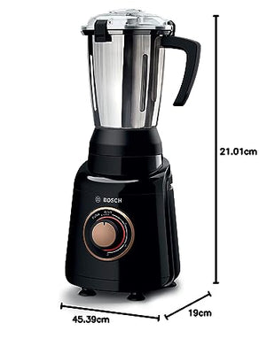 Bosch TrueMixx Bold Mixer Grinder MGM4334BIN 600 Watt, 3 Jars (Black) (Indian Plug)