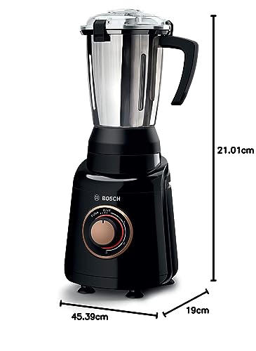 Bosch TrueMixx Bold Mixer Grinder MGM4334BIN 600 Watt, 3 Jars (Black) (Indian Plug)