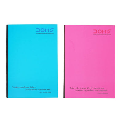 Doms Neon Series Soft Bound Notebook | Unruled, 200 Pages | 29.7 x 21 CM | The Book is Sturdy & Long Lasting | Pack Of 1 | Color & Design May Vary