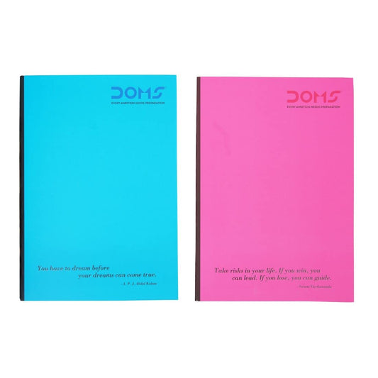 Doms Neon Series Soft Bound Notebook | Unruled, 200 Pages | 29.7 x 21 CM | The Book is Sturdy & Long Lasting | Pack Of 1 | Color & Design May Vary