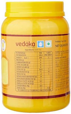 Amazon Brand - Vedaka Cow Ghee | 1 Litre Jar | Rich Aroma