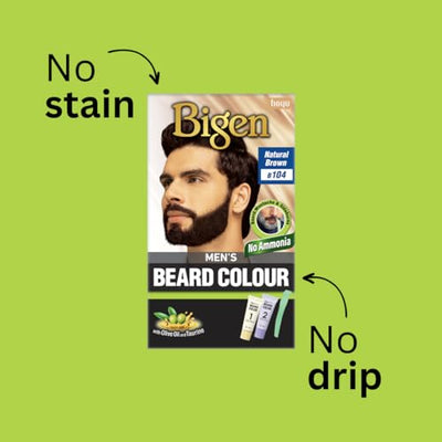 Bigen Men's Beard Color Medium Brown 20gm+20gm -105, 102 g