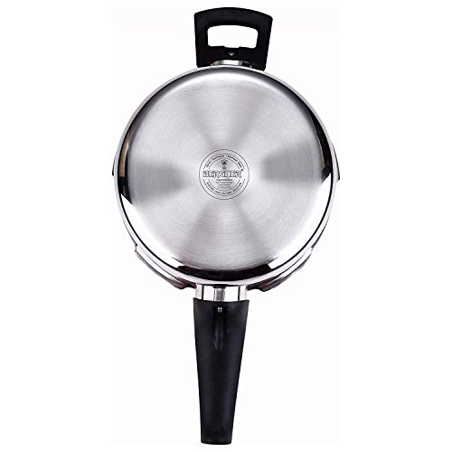 Bergner Argent Elements Triply 3.5 Litres Stainelss Steel Pressure Cooker with Triple Safety System, Easy to Use & Hold Handles, Extra locking system