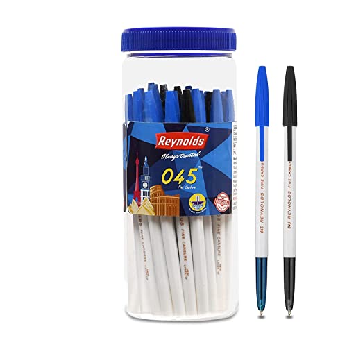 Reynolds 045 0.7mm Ball Pen - 20 Blue & 5 Black, Pack of 25