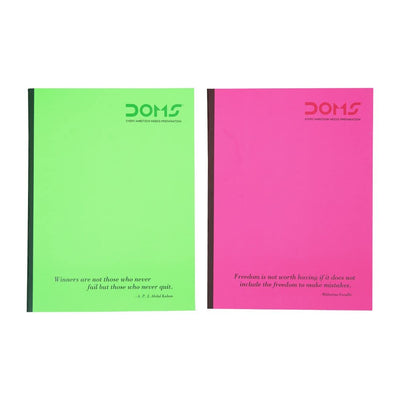 Doms Neon Series Soft Bound Notebook -  Single Line