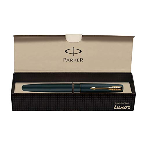 Parker Frontier Matte Black Gold Trim Fountain Pen - Black Ink, Pack Of 1
