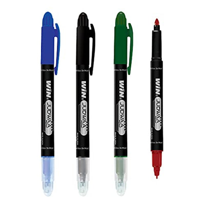 Win Judwaa Dual Tip CD/DVD/OHP Marker | 40 Pcs (10 Blue Ink, 10 Black Ink, 10 Red Ink, 10 Green Ink)