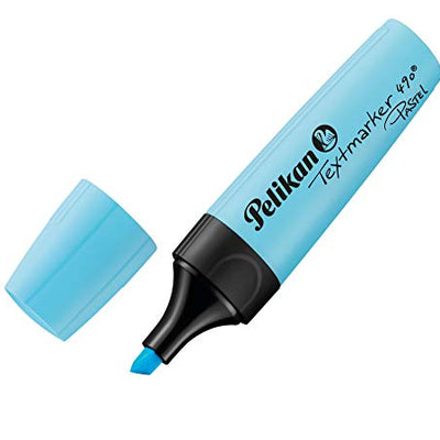Pelikan Pastel Highlighter Marker, Chisel Tip, Aqua Turquoise, Light Yellow, Lightpink, Lavender, Soft Orange, Meadow Green, Pack of 6
