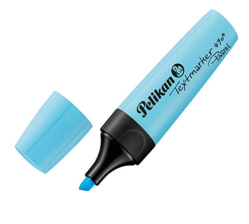 Pelikan Pastel Highlighter Marker, Chisel Tip, Aqua Turquoise, Light Yellow, Lightpink, Lavender, Soft Orange, Meadow Green, Pack of 6