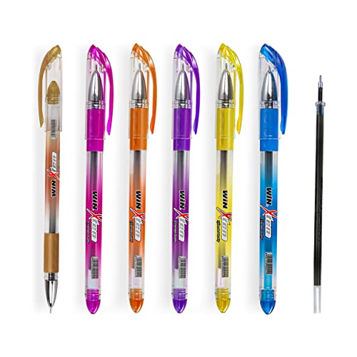 Win X-10 Ball Pen Black - 6Pcs Pouch + 1Refill Per Pack
