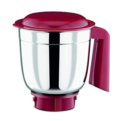 Bajaj Classic Mixer Grinder, 750W, 3 Jars (White and Maroon) (Indian Plug)