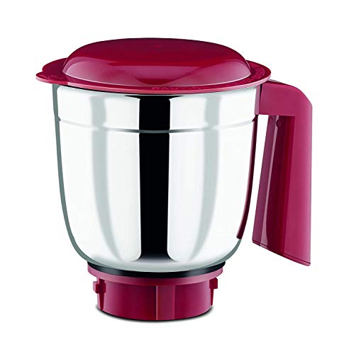 Bajaj Classic Mixer Grinder, 750W, 3 Jars (White and Maroon) (Indian Plug)