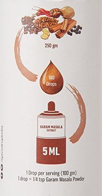 Spice Drop Garam Masala Extract | Indian Spice Blend For Cooking, Seasoning | Curry, Gravy, Biryani, Dal | Authentic Flavor, Ad Rich Aroma | No Added Color | Vegan Gluten-Free | 5 ML (180 Drops)