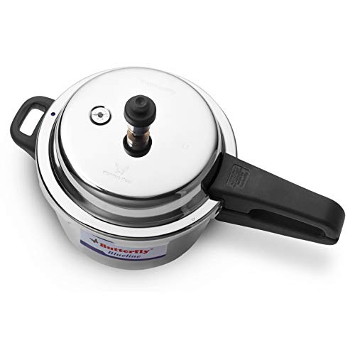 Butterfly Blue Line Stainless Steel Outer Lid Pressure Cooker, 3 Litre (Indian Plug)