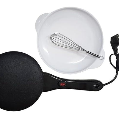 Autio EXIM Dosa Maker Auto Power Off Electric Crepe Maker Hot Plate Cooktop Non-Stick Automatic Temperature Control,600 Watts, Black