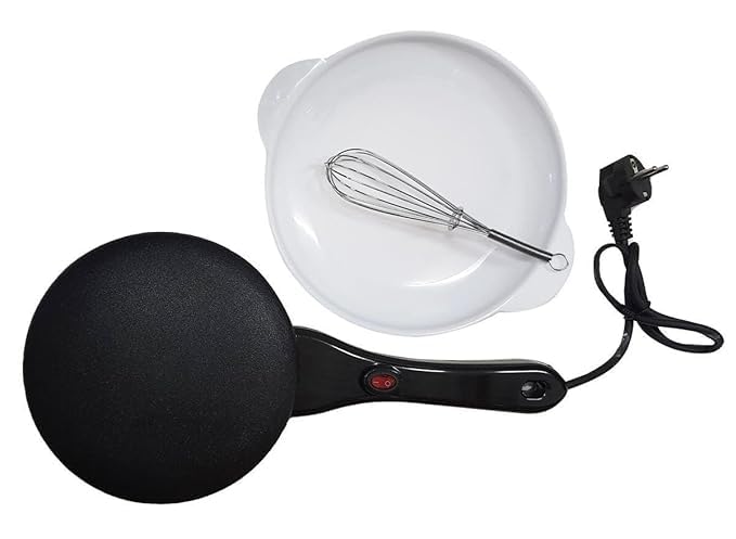 Autio EXIM Dosa Maker Auto Power Off Electric Crepe Maker Hot Plate Cooktop Non-Stick Automatic Temperature Control,600 Watts, Black