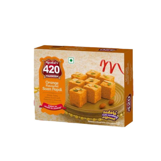 420 Soan Papdi Orange Flavor - 200 gms
