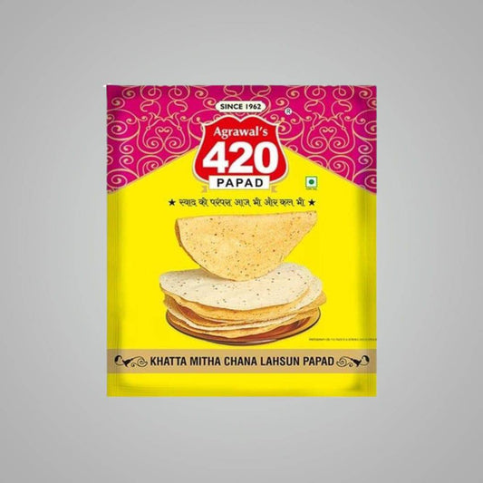 Indore Papad 420 Khattha Mitha Chana Lahsun - 200 gms
