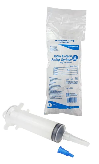 Piston Enteral Feeding Syringe, Pole Bag, 60cc, Non-Sterile EACH