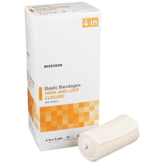 Elastic Wrap Bandage, Hook & Loop Closure (Velcro)