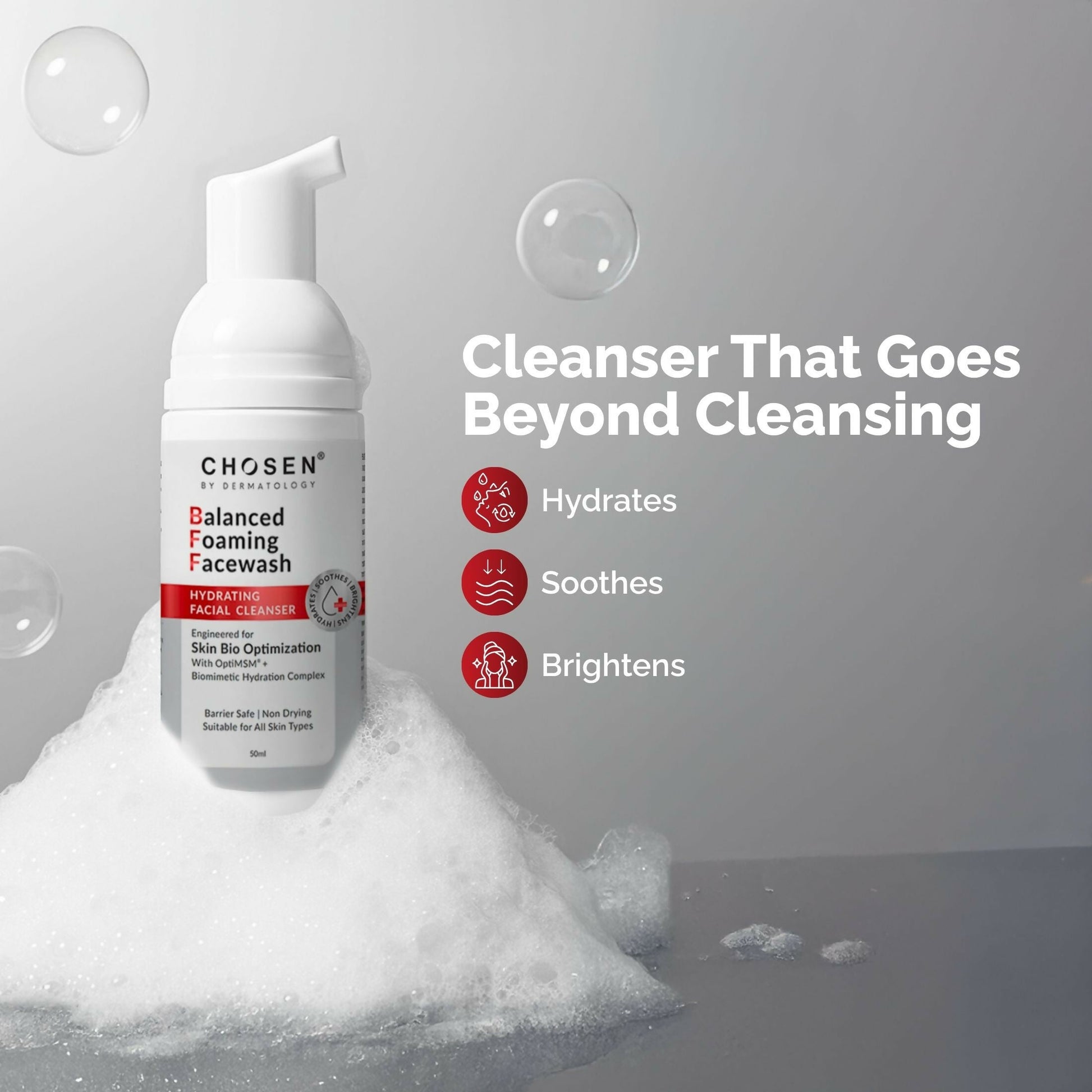 Chosen Balanced Foaming Facewash Daily Face Cleanser With Optimsm