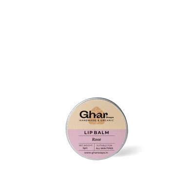Ghar Soaps Rose Lip Balm For Dry Damaged & Chapped Lips