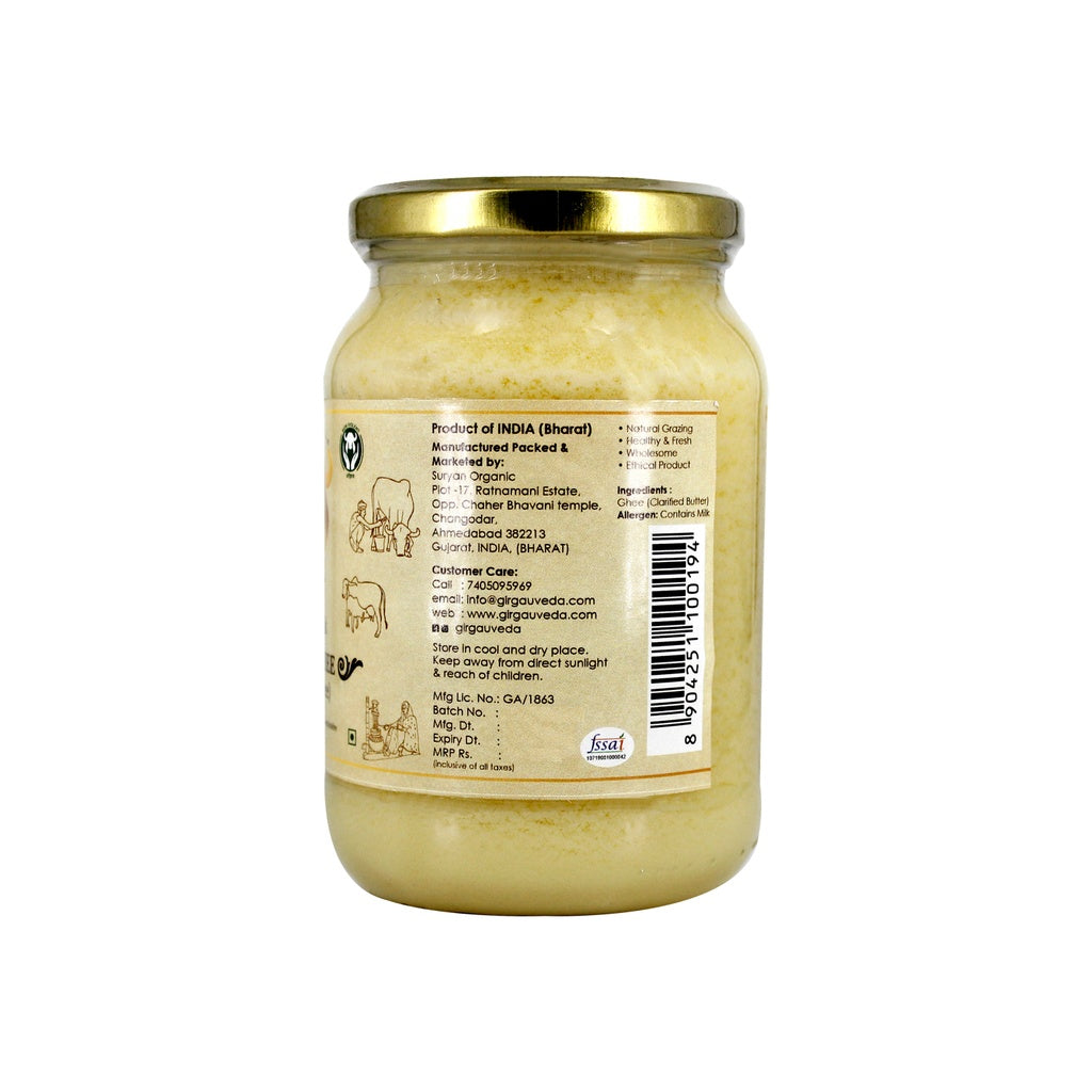 Gir Ahinsak Gau Ghee (A2) Bilona - A2 Ghee, Traditional Bilona Ghee, Desi Pure Breed Gir Gaumata (A2)