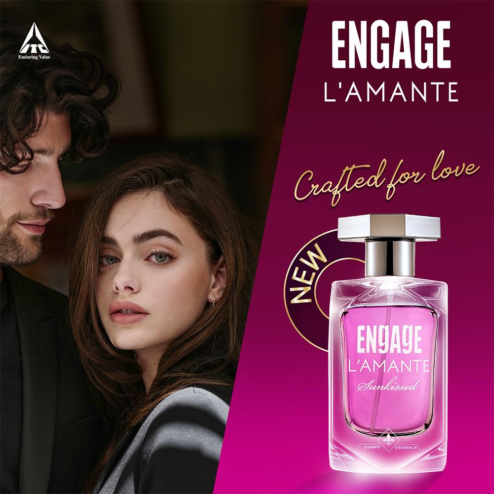 Engage L'amante Sunkissed Eau De Parfum for Women, Floral Fragrance (100 ml)