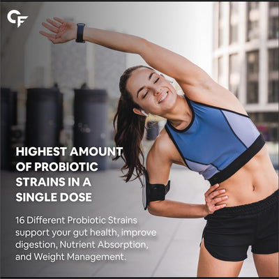 Carbamide Forte Probiotics Supplement 30 Billion for Women & Men - 60 Veg Capsules