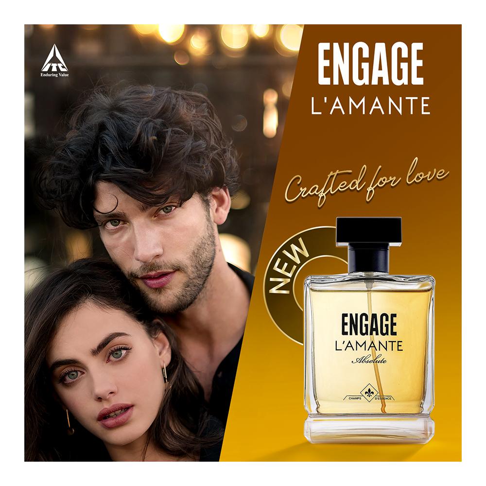 Engage L'amante Absolute Eau De Parfum for Men, Spicy Fragrance Long Lasting (100 ml)