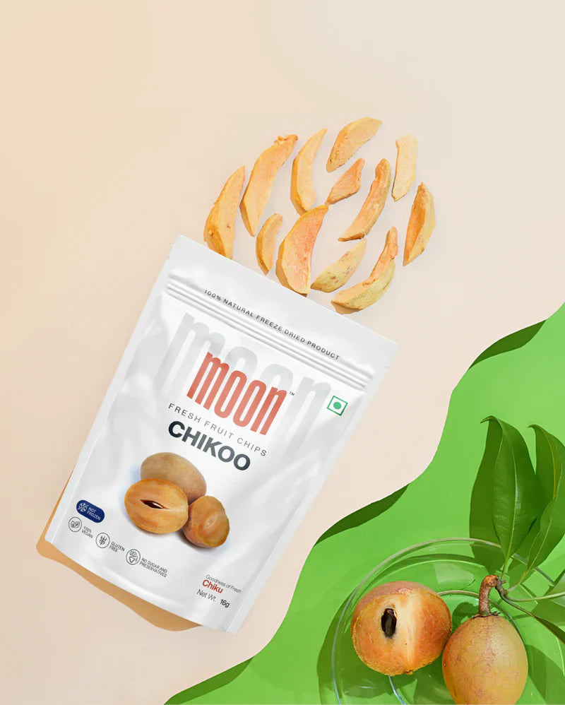 Moon Freeze Dried Chikoo Cubes | 16 gms