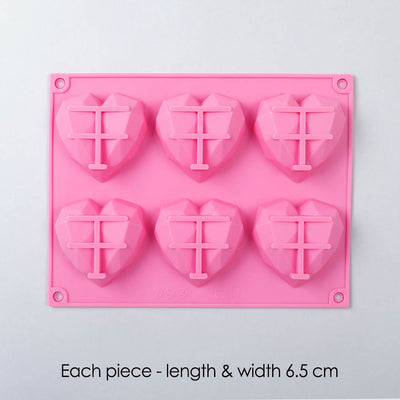Ambrosia Silicone 3D Heart Shaped Mould - Pink