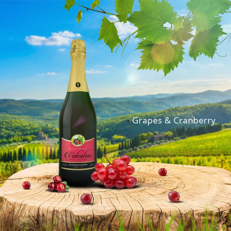 Sparkling Grape And Cranberry Drink