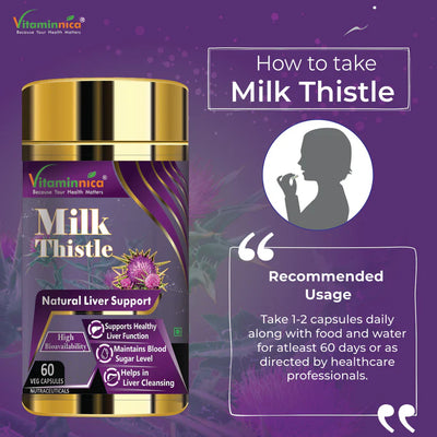 Vitaminnica Milk Thistle- Natural Liver Support and Cleansing