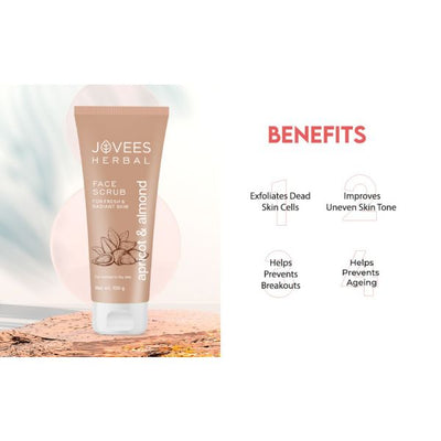 Jovees Apricot & Almond Face Scrub Infused with Wheatgerm Oil