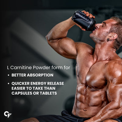 Carbamide Forte L Carnitine Powder for Men & Women | L-Carnitine L Tartrate 2000mg Supplement For Women & Men | L Carnitine Powder Pre Workout, Intra Workout & Post Workout Supplement | L Carnitine Supplement Blueberry Flavour - 150g