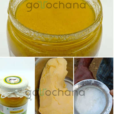Gorochana 100% Source Traceable Desi Malnad Gidda A2 Full Moon Day Bilona Cow Ghee | Pure Ghee | Organic Ghee